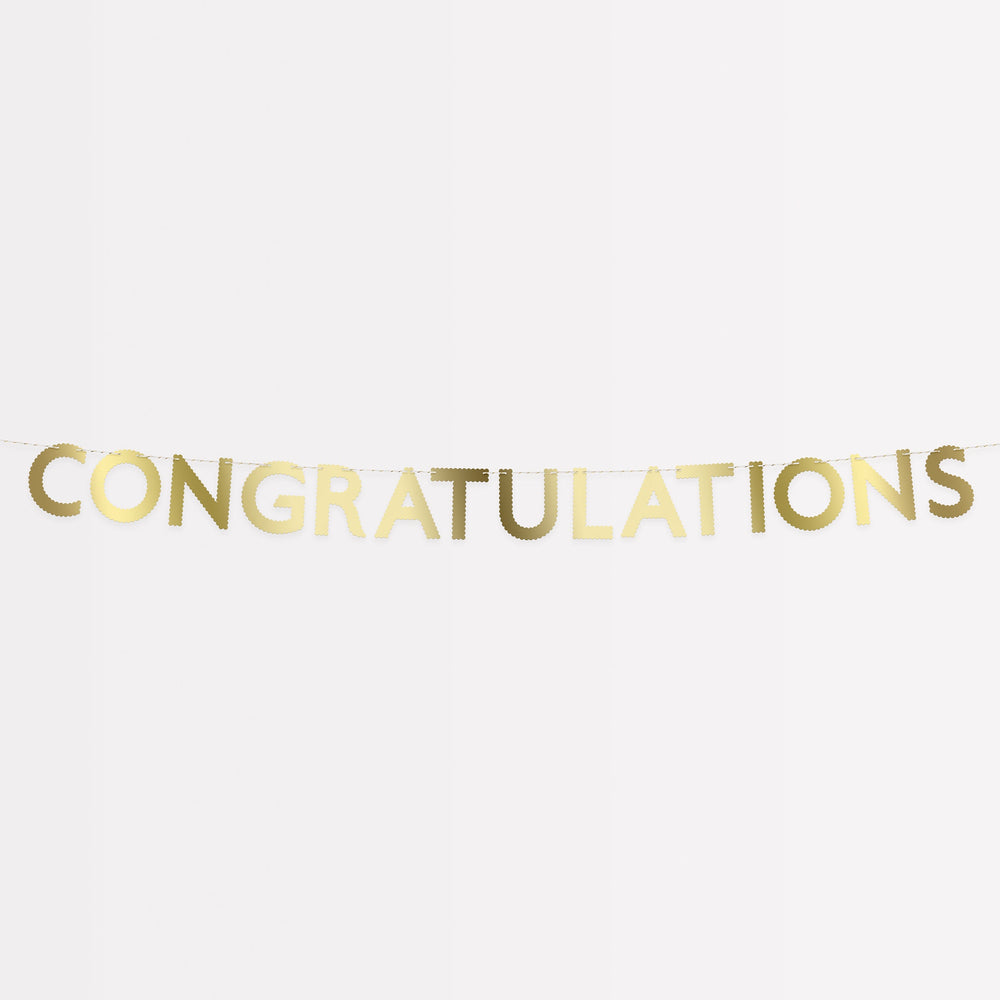 גרלנדת Congratulations מסולסלת זהב - Meri Meri