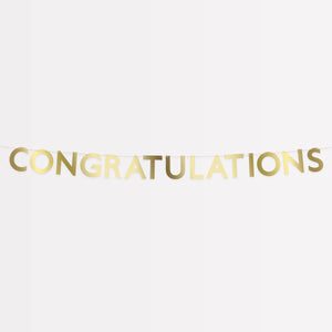 גרלנדת Congratulations מסולסלת זהב - Meri Meri