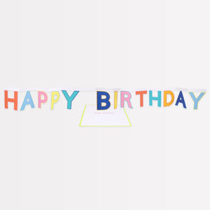 כרטיס ברכה באנר Happy Birthday - Meri Meri