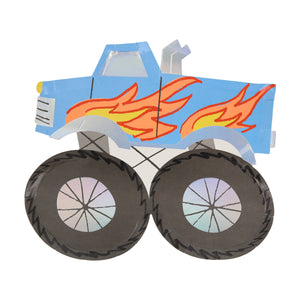 צלחות מעוצבות מונסטר טראק - Meri Meri