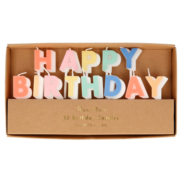 סט נרות Happy Birthday - Meri Meri