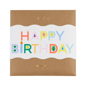 סט גרלנדות Happy Birthday כוורת - Meri Meri