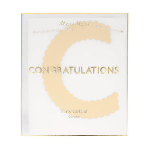 גרלנדת Congratulations מסולסלת זהב - Meri Meri