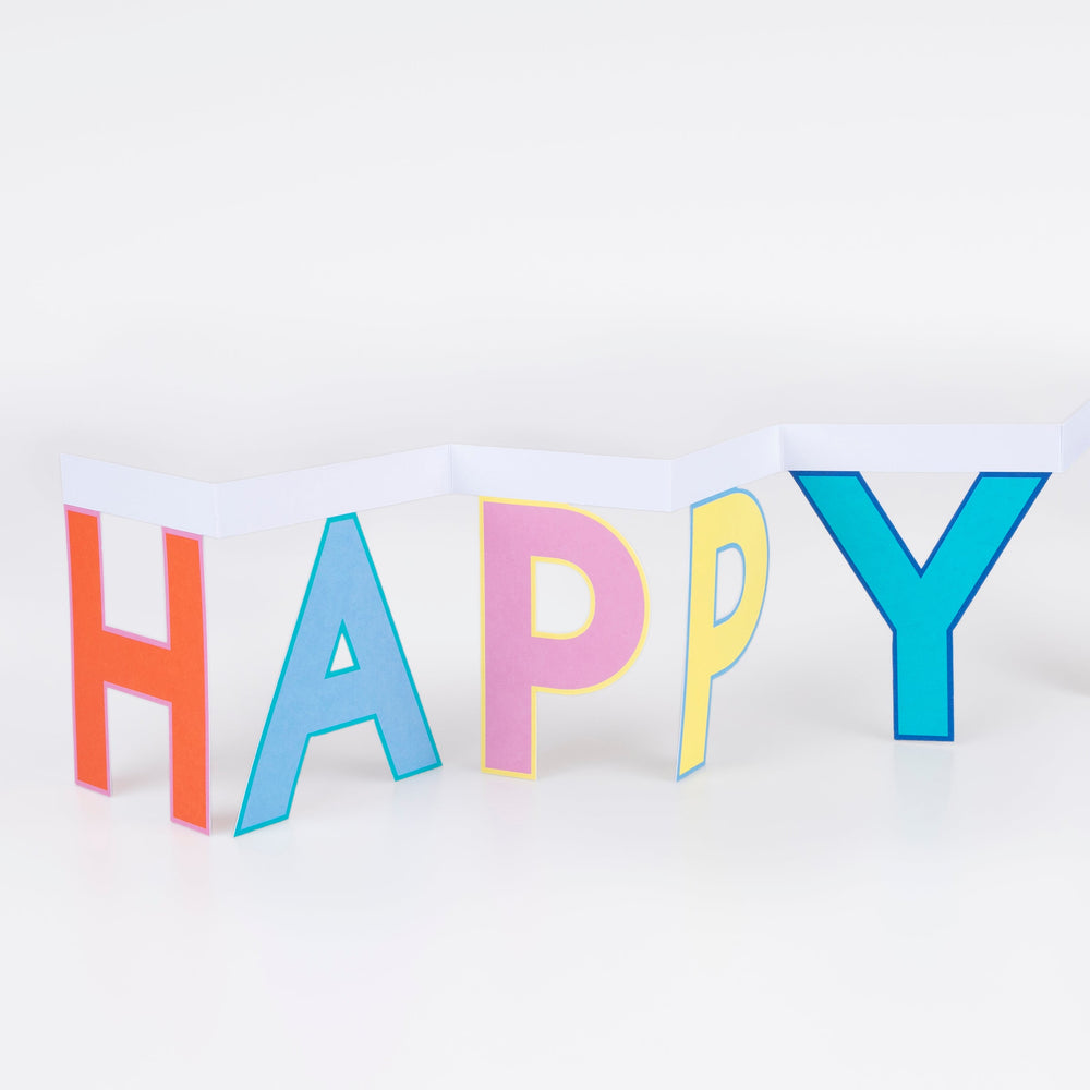 כרטיס ברכה באנר Happy Birthday - Meri Meri