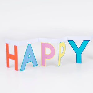 כרטיס ברכה באנר Happy Birthday - Meri Meri