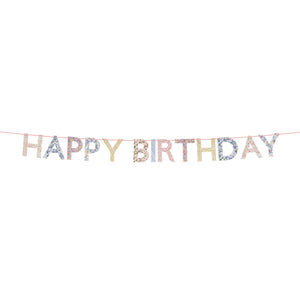 גרלנדת Happy Birthday פרחונית Liberty - Meri Meri