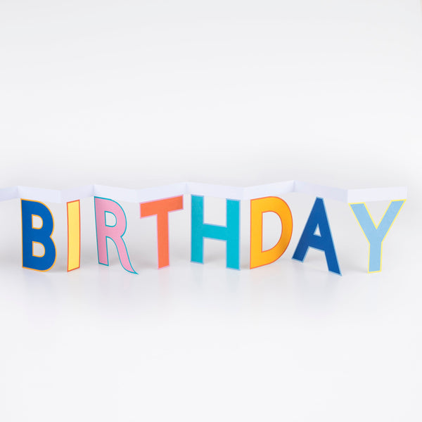 כרטיס ברכה באנר Happy Birthday - Meri Meri