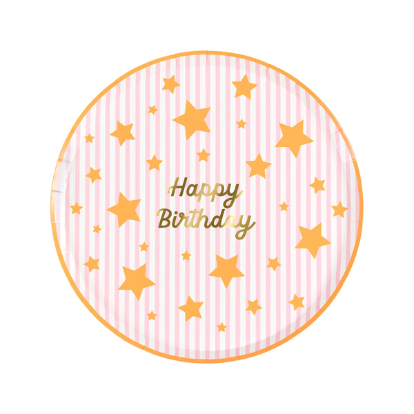 צלחות קטנות כוכב צבעוני Happy Birthday - Meri Meri
