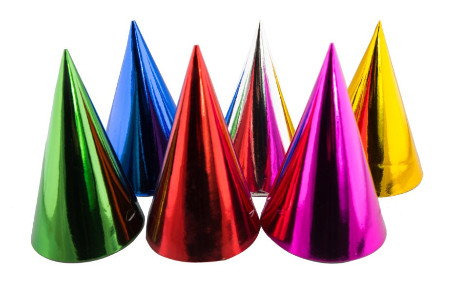 6 כובעי ליצן מטאליים