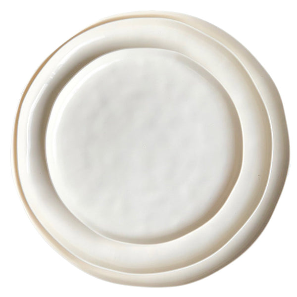 צלחות בינוניות סוהו יוקרתיות צבע קרם