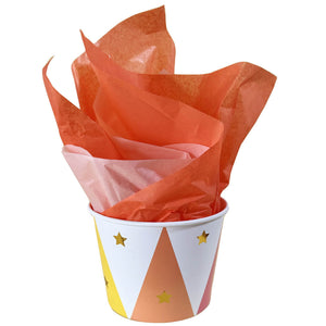 דלי משולשים צבעוניים הטבעות זהב