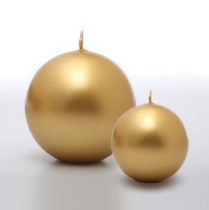 נר עגול גדול צבע זהב