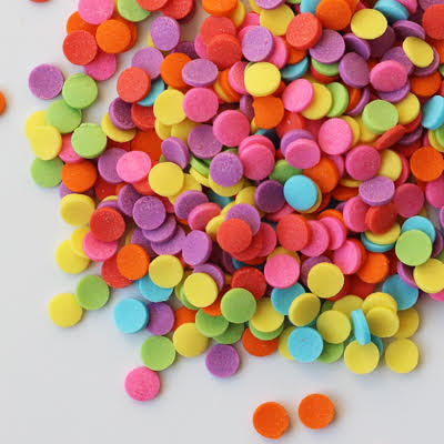 סוכריות לעוגה מיני עיגולים צבעוניים