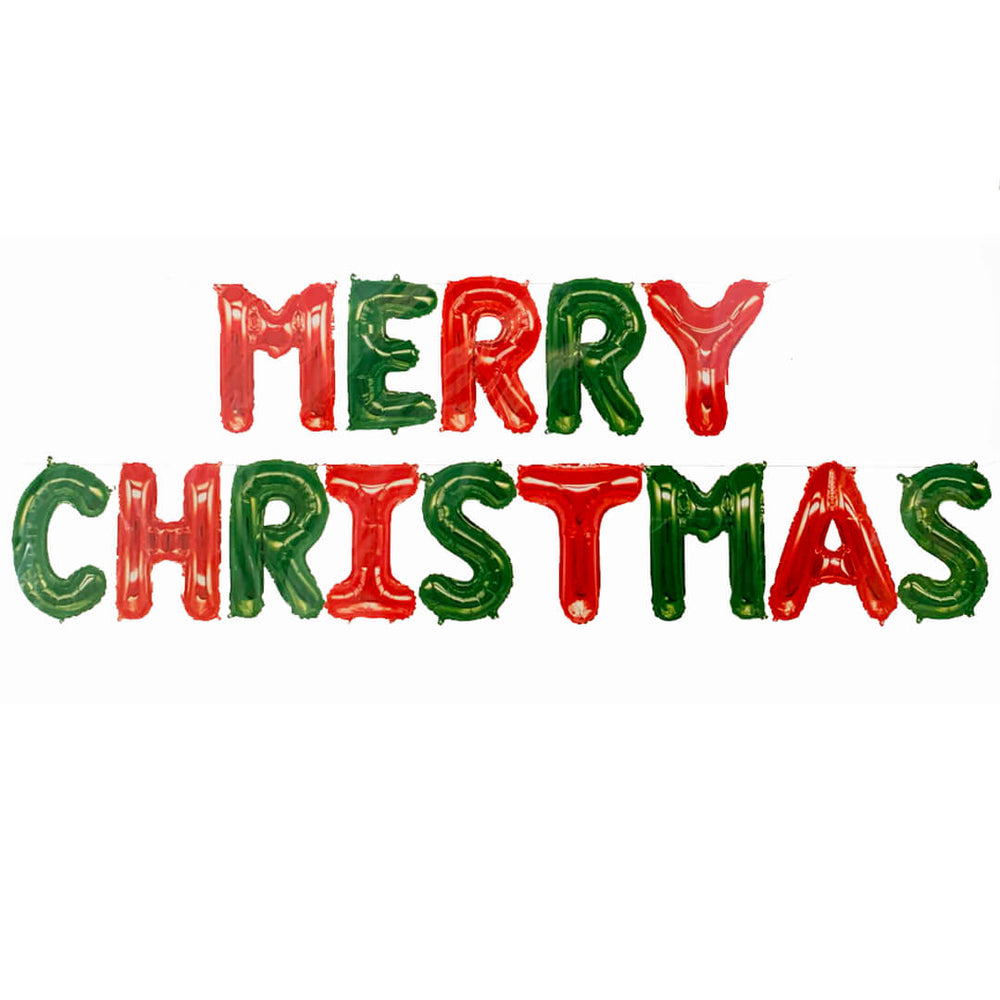 שרשרת בלונים merry christmas