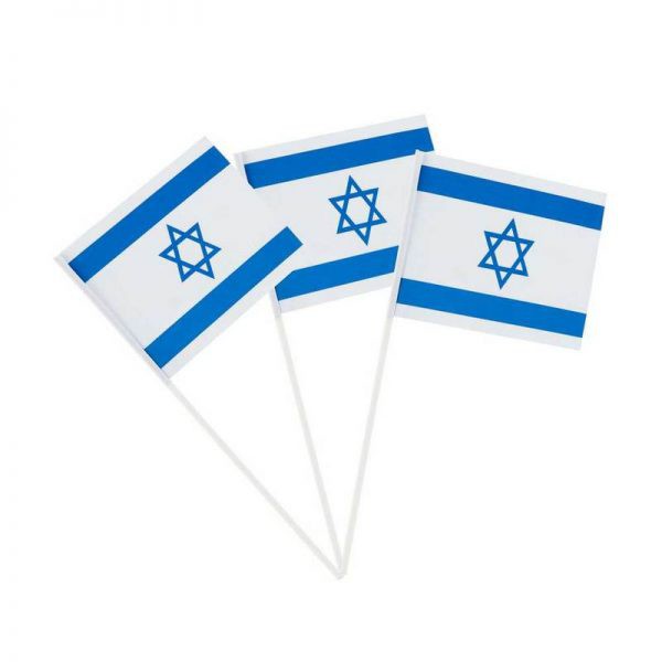 שישי דגלי ישראל מנייר על מקל