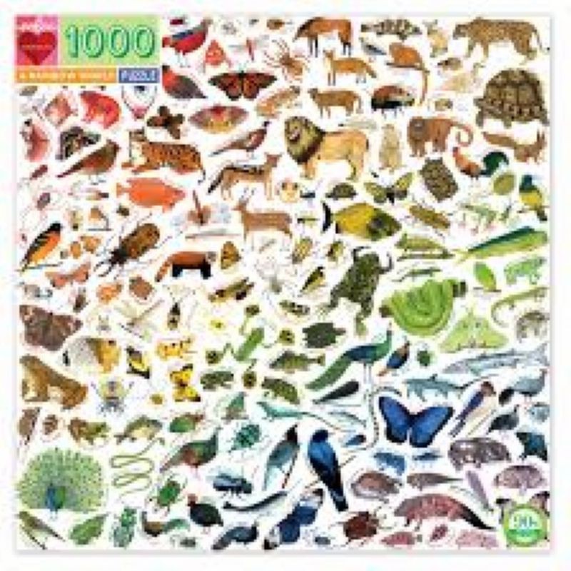 פאזל חיות בצבעי הקשת- 1000 חלקים