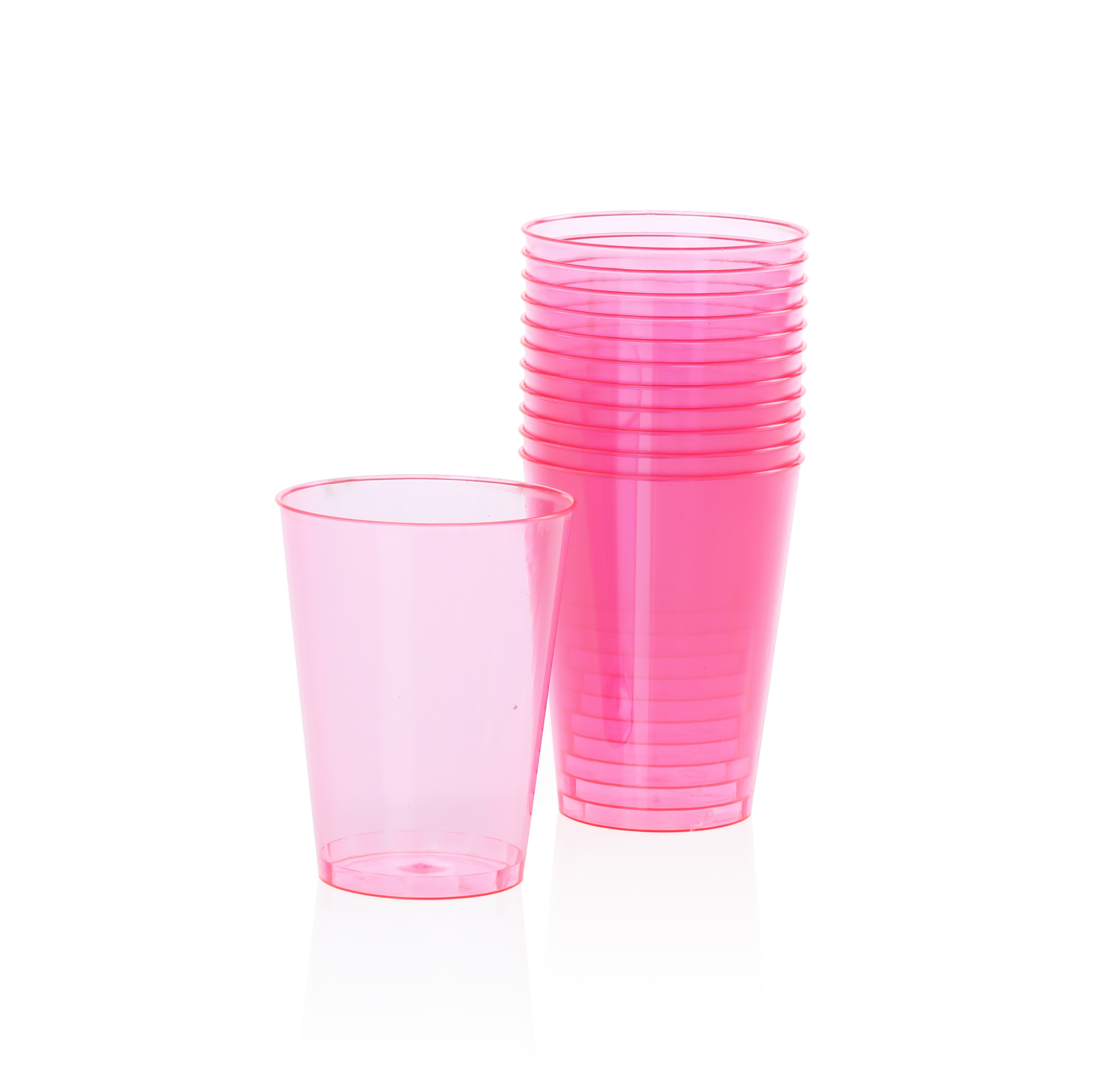 כוסות פלסטיק קשיח- ורוד