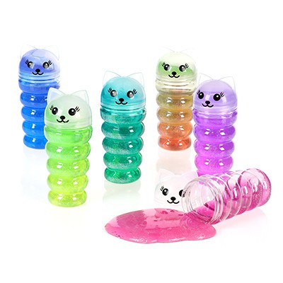 קופסת סליים צבעוני בצורת חתול