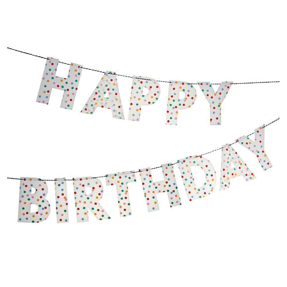 שרשרת Happy Birthday נקודות - Meri Meri, Meri Meri, ,שרשרת, קישוט ליום הולדת, קישוט למסיבת יום הולדת, שרשרת לתלייה, Happy Birthday, קישוטים למסיבה, קישוטים ליום הולדת