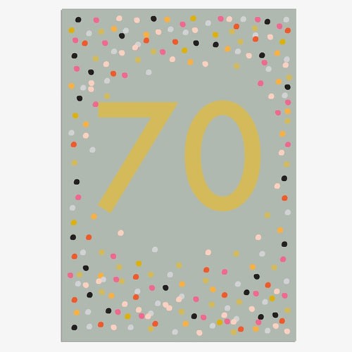 כרטיס ברכה יום הולדת - 70