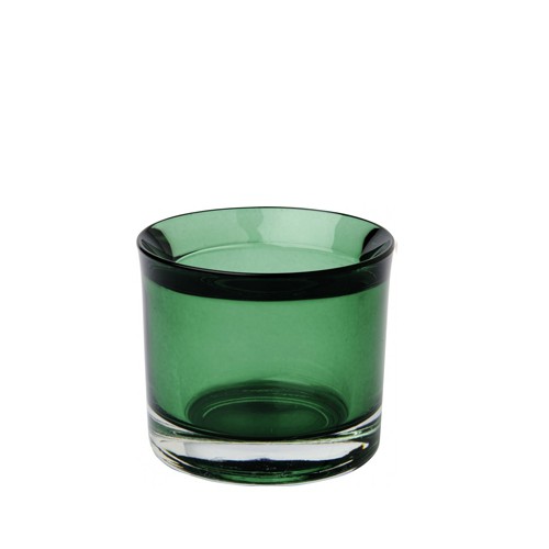 עששית כוס זכוכית צבע ירוק קטנה