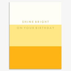 כרטיס ברכה יום הולדת - גווני צהוב