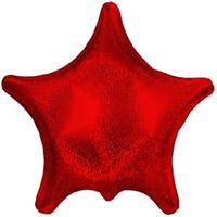 בלון אלומיניום הולוגרפי כוכב אדום