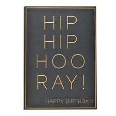 כרטיס ברכה יום הולדת - HIP HIP HOORAY!