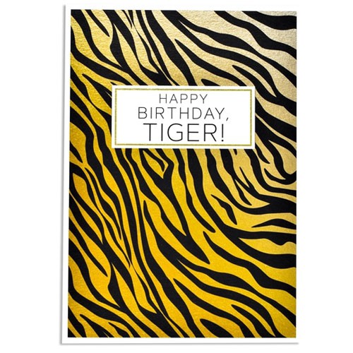 כרטיס ברכה יום הולדת - happy birthday tiger
