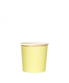 כוסות נייר נמוכות צהובות - Meri Meri