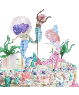 חבילת קישוטי עוגה- בת הים 