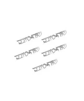 קישוטי שולחן אקרילי שנה טובה – כסף – 5 יחידות