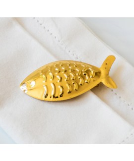 חבק קליפס למפית- דג זהב