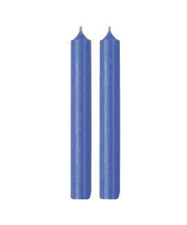זוג נרות ארוכים לפמוט- צבע כחול רויאל