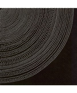 מפיות מרימקו- חצי עיגול נקודות רקע שחור