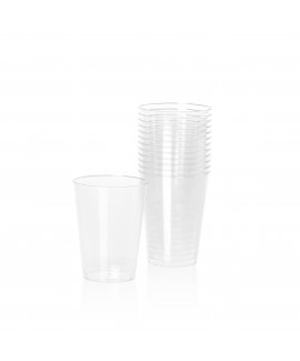 18 כוסות פלסטיק שקופות קשיחות 