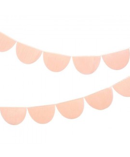 גרילנדת חצאי עיגולים בצבע פיץ' - Meri Meri