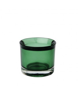 עששית כוס זכוכית צבע ירוק קטנה