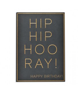 כרטיס ברכה יום הולדת - HIP HIP HOORAY!