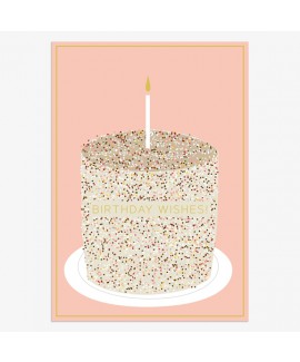 כרטיס ברכה יום הולדת - עוגה עם נר