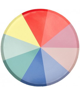 צלחות גדולות גלגל הצבעים - Meri Meri