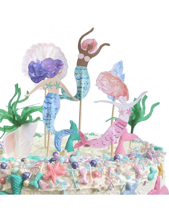 חבילת קישוטי עוגה- בת הים 