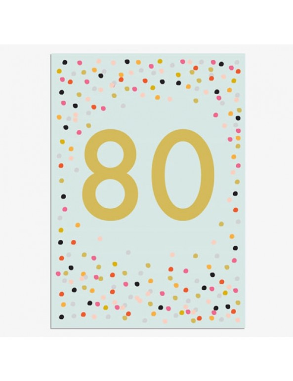 כרטיס ברכה יום הולדת - 80