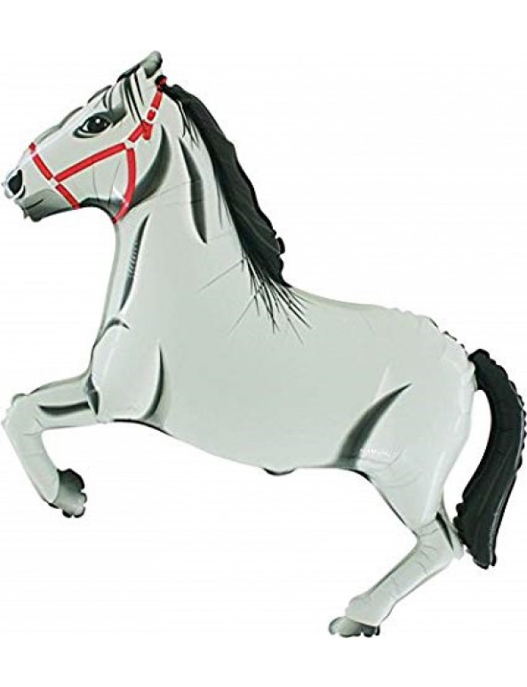 בלון סוס לבן, בלון, סוס, סוס חום, סוסים, בלון סוס, הליום, בלונים, בלון