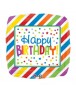בלון הליום מרובע צבעוני Happy Birthday 