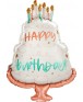 בלון הליום Happy Birthday עוגת יום הולדת