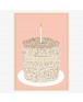 כרטיס ברכה יום הולדת - עוגה עם נר